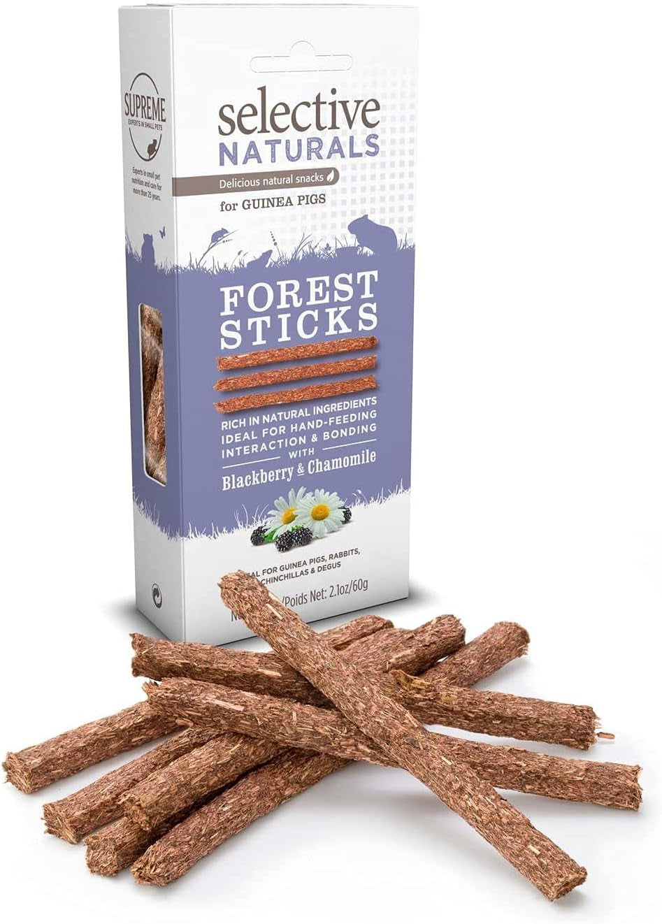 3 PACK SELECTIVE NATURALS MIXED VARIETY SMALL ANIMAL GUINEA TREATS STICKS LOOPS