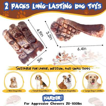 Dog Chew Toys for Aggressive Chewers, 2 Pack Indestructible Dog Toy for Large Medium Breed Tough Durable Toys for Boredom