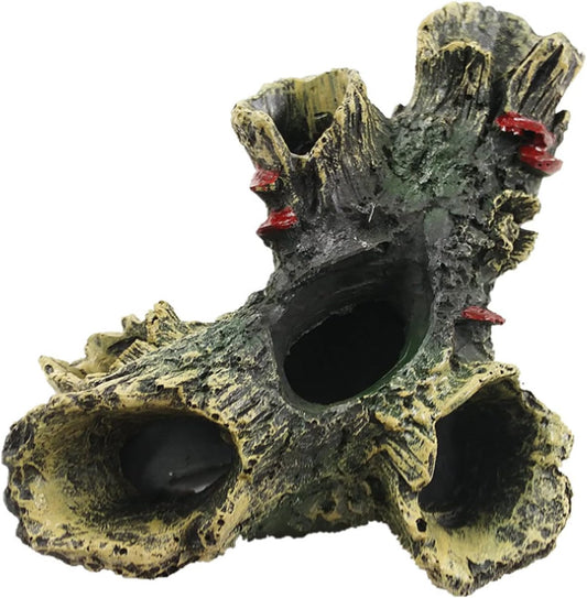 Log Resin Tree Trunk Ornament Aquarium Fish Tank Decoration Home Landscaping Crafts for Fish Tank Small Fish Hiding