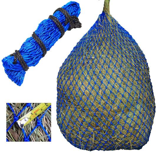 Greedy Hay Feeder Hay Nets, 1"±1/4“ Feeding Holes, Horse Supplies Hay Bags for Horses, Goats, with an Extra Spared Cord