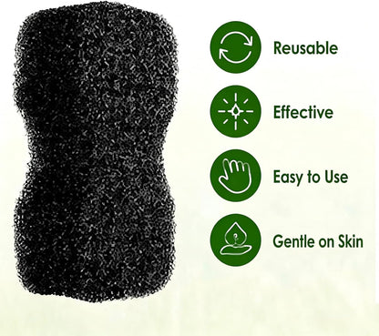 Professional Horse Grooming Sponge, Horse Bathing Brush with Tiger'S Tongue Shape, Cleaning Pads for Body & Hoof Care, for Equestrian Groomers (Black 2Pcs)