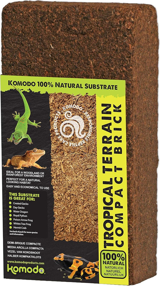 Tropical Terrain Compact Brick, Natural Substrate for Woodland or Rainforest Habitats