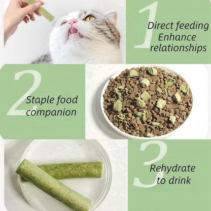 Cat Grass Teething Stick,Natural Catnip Chew Sticks,Catnip Sticks for Hairball Control,Cat Grass Dental Chew Sticks,Cat Dental Toy,Catnip Toys Sticks for Hairball Removal,Cat Teeth Cleaning Sticks