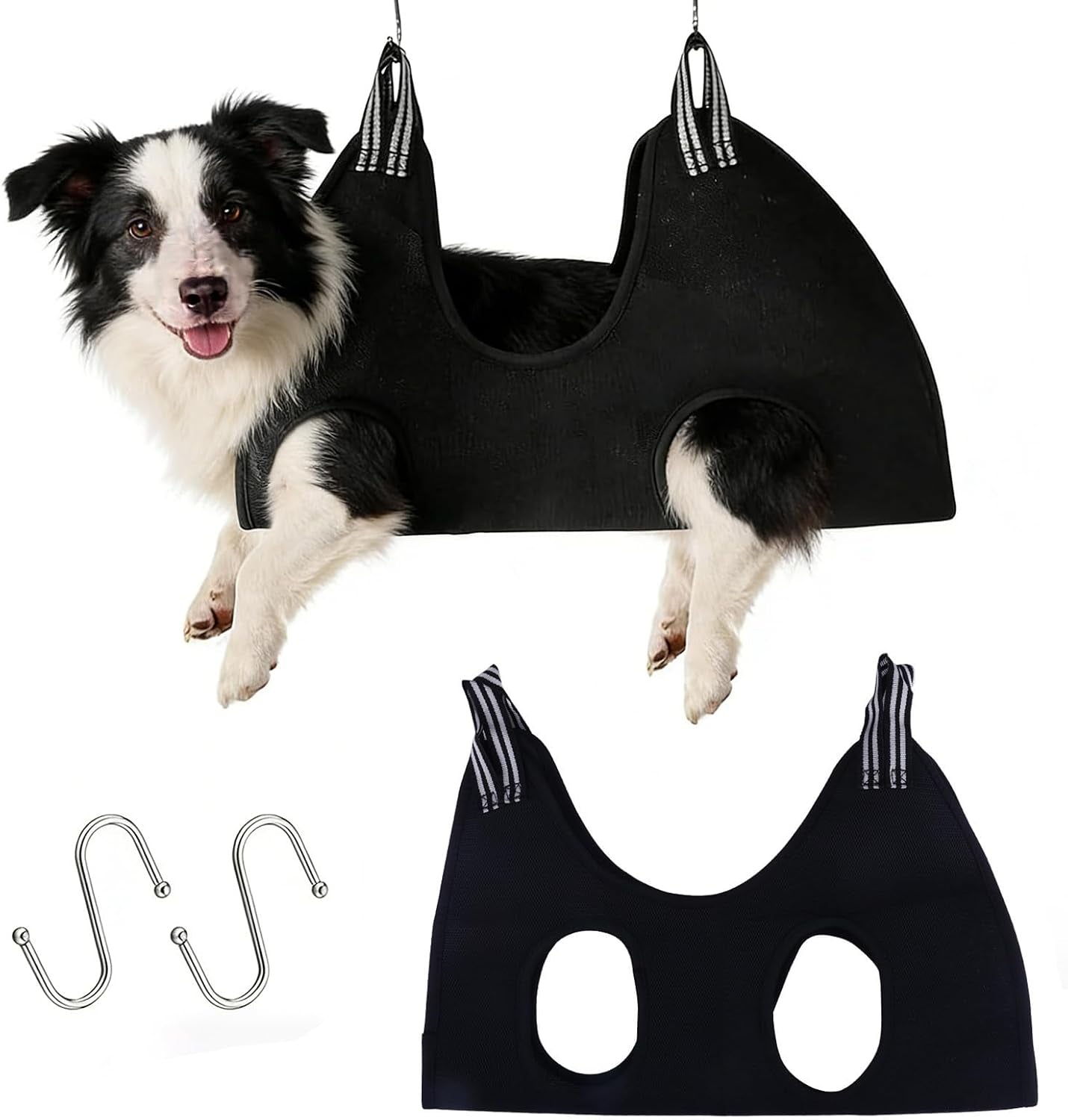 Pet Dog Grooming Hammock, Dog Grooming Harness, Soft Restraint Sling with Hooks for Nail Trimming, Bathing, Grooming, Cat Grooming Hammock Comfortable Pet Care Supplies