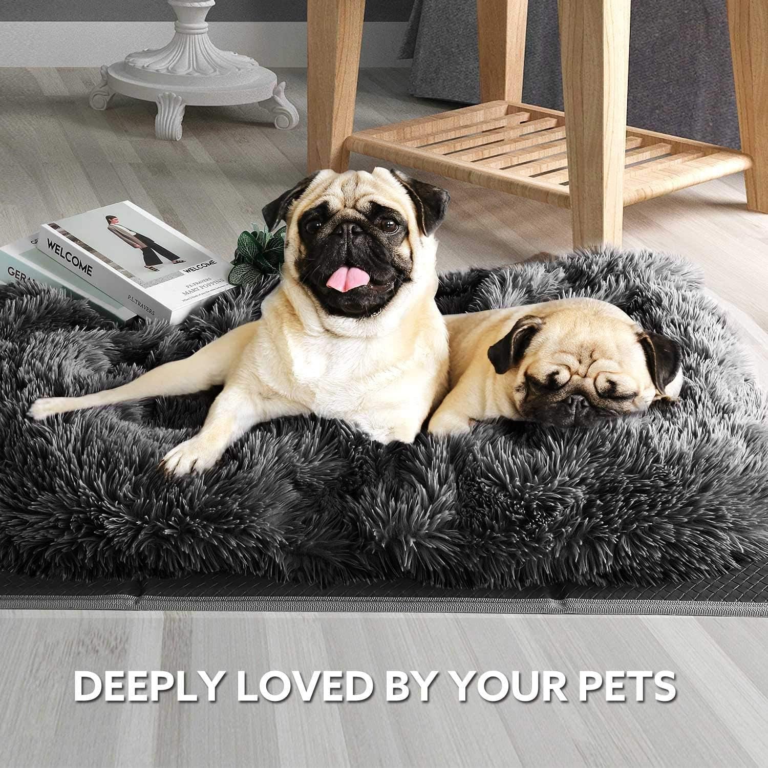 Dog Blanket, Super Soft Warm Fluffy Pet Blanket, Shaggy Faux Fur Pet Snuggle Blanket Washable Sleep Bed Mat for Small Medium Large Dogs and Cats (Small, Dark Grey)