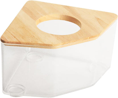 Hamster Sand Bath Container,Pet Hamster Sand Bathroom,Hamster Sand Bath Box,Sand Bathroom for Syrian Hamster,For Mice Lemming Gerbils (Pentagon-A)