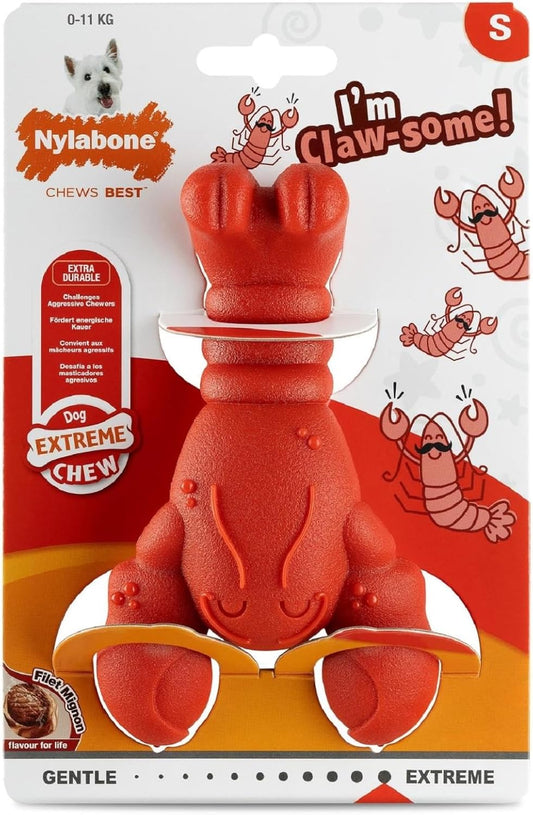 Extremely Strong Chew Effect Novelty Lobster Chew Toy Durable Chew Toy for Teeth Steak Small for Dogs up to 11Kg