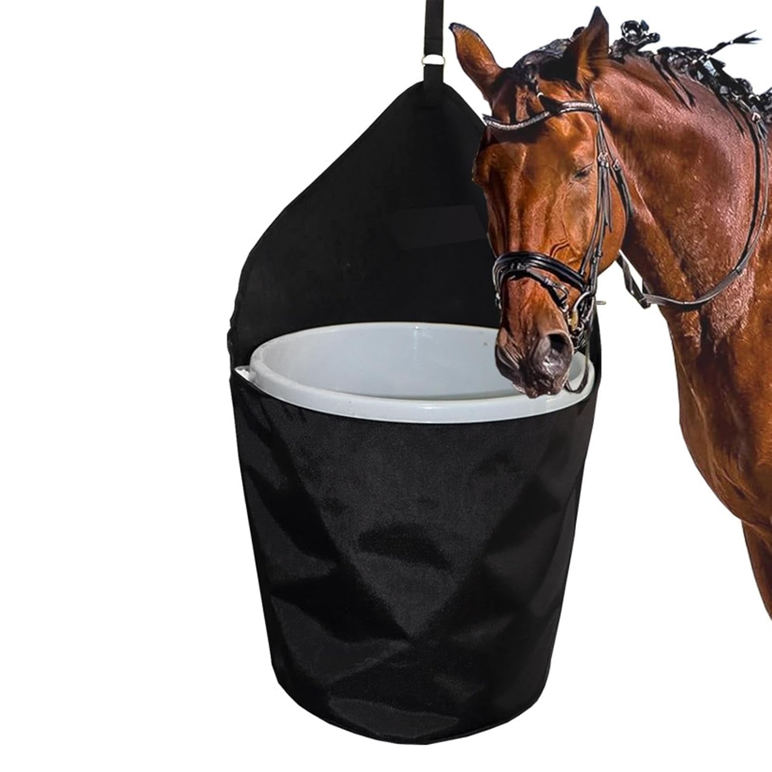 Horse Feed Bag Hanging Bucket Holder Trailer Bucket Bag Suitable for Water Bucket Horse Trailer Accessories 900D Oxford Cloth Horse Trailer Organizer Horse Feeding Supplies