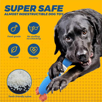 Upgraded Nylon Goose Dog Toys for Aggressive Chewers,Tough Dog Toys for Large Dogs Medium Breed,Durable Dog Chew Toys for Teething,Heavy Duty Bone Indestructible Dog Toy