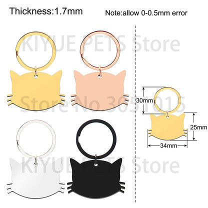 Custom 20Pcs/Set Pet Dog ID Tag Bone round Stainless Steel Plate Pendant Necklace Collar Pet Accessories