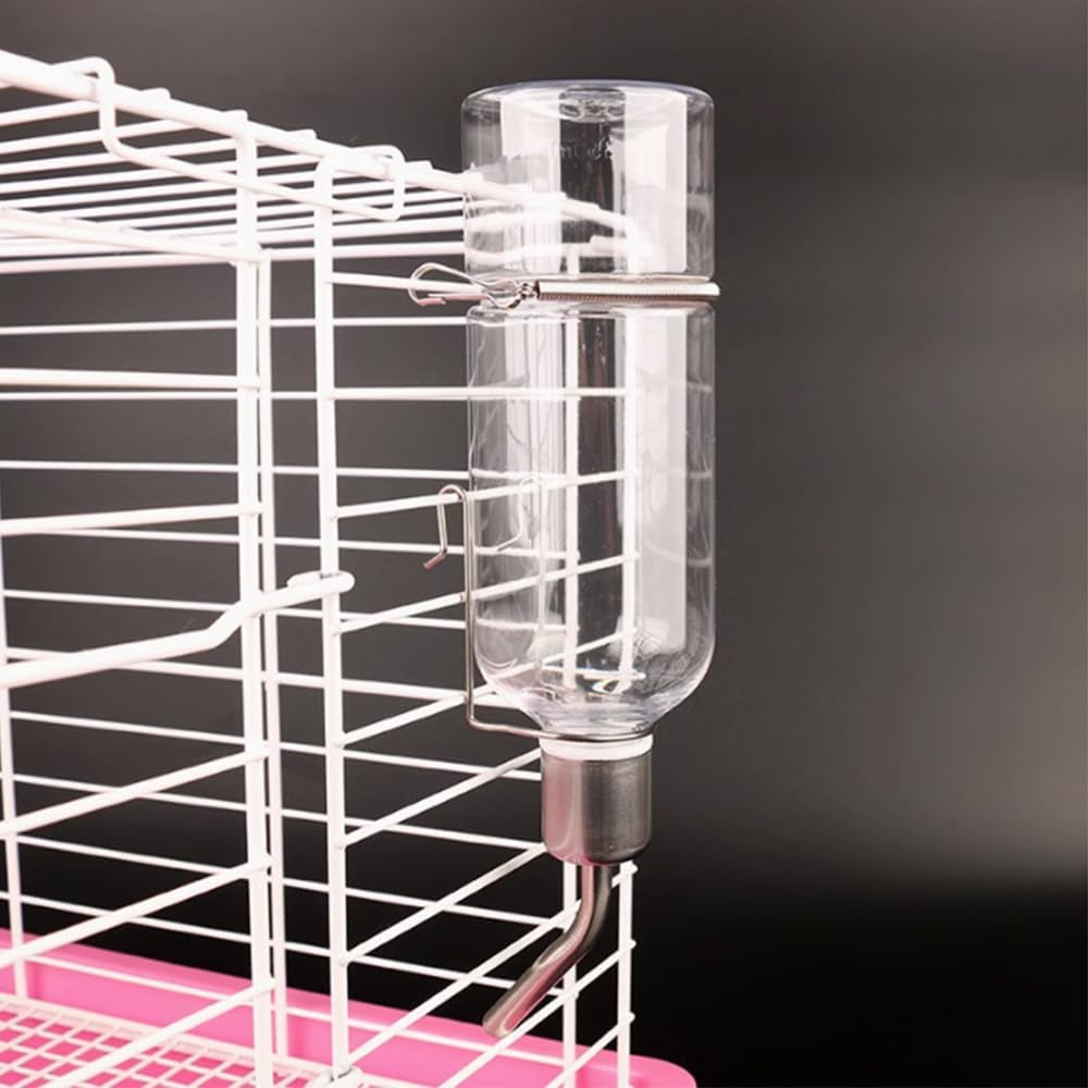 12 Pcs Stainless Steel Springs & Clips,Guinea Pig Water Bottle, Rabbit Water Bottle,For Secure Animal Water Dispensers