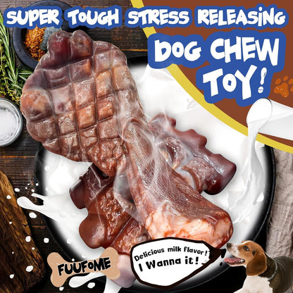 Dog Chew Toys for Aggressive Chewers, 2 Pack Indestructible Dog Toy for Large Medium Breed Tough Durable Toys for Boredom
