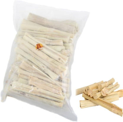 Natural Sweet Bamboo Sticks Teeth Chews for Rabbits Chinchilla Guinea Pigs Sugar Gerbils and More Small Pets (500G)