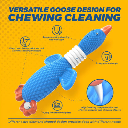 Upgraded Nylon Goose Dog Toys for Aggressive Chewers,Tough Dog Toys for Large Dogs Medium Breed,Durable Dog Chew Toys for Teething,Heavy Duty Bone Indestructible Dog Toy
