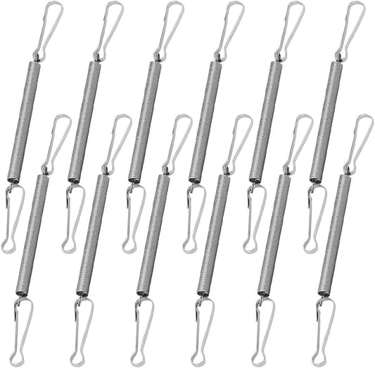 12 Pcs Stainless Steel Springs & Clips,Guinea Pig Water Bottle, Rabbit Water Bottle,For Secure Animal Water Dispensers