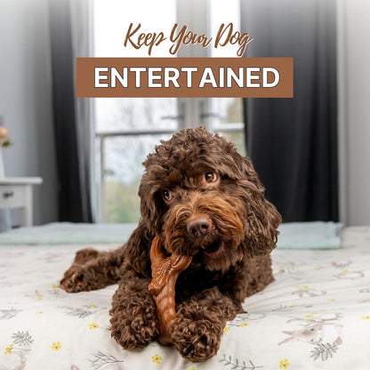 Dog Toys for Aggressive Chewers, Indestructible Dog Toys, Long Lasting Dog Chew Toy, Flavoured with Real Beef, Anxiety Relief and Teething for Dogs, Dog Toy for Medium to Large Dogs