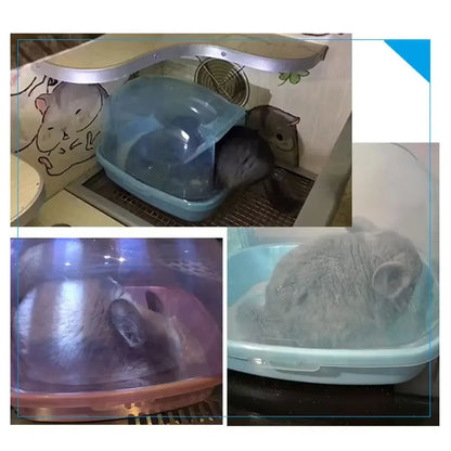 Chinchilla Dry Bath Hedgehog Sand Room Sauna Toilet Shower Room Small Animal Bath House Degus Squirrel Dust Bath Pets Bathroom
