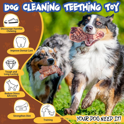 Dog Chew Toys for Aggressive Chewers, 2 Pack Indestructible Dog Toy for Large Medium Breed Tough Durable Toys for Boredom