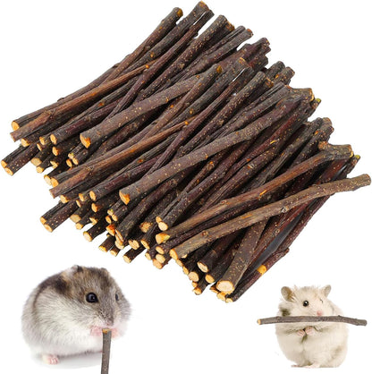 Apple Sticks Molar Toys for Rabbits, Chinchillas, Guinea Pigs, Parrots, Hamsters (200G)