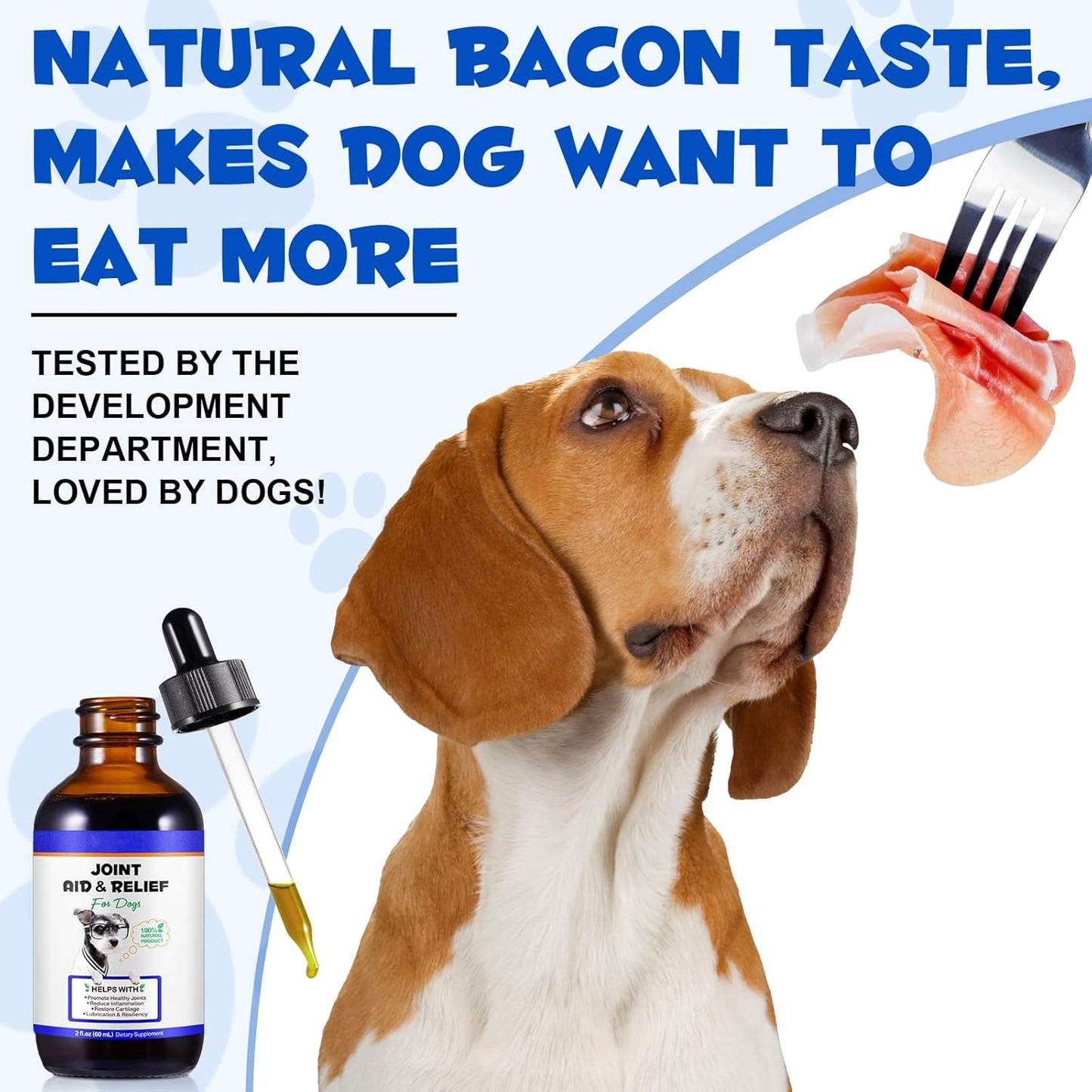 Joint Supplements for Dogs Joint Aid for Dogs with Glucosamine Dog Joint Supplements for Senior Dogs Improve Mobility & Flexibility Pet Supplement for Older and Stiff Dogs, Beef Flavor - 120Ml