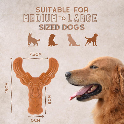 Dog Toys for Aggressive Chewers, Indestructible Dog Toys, Long Lasting Dog Chew Toy, Flavoured with Real Beef, Anxiety Relief and Teething for Dogs, Dog Toy for Medium to Large Dogs