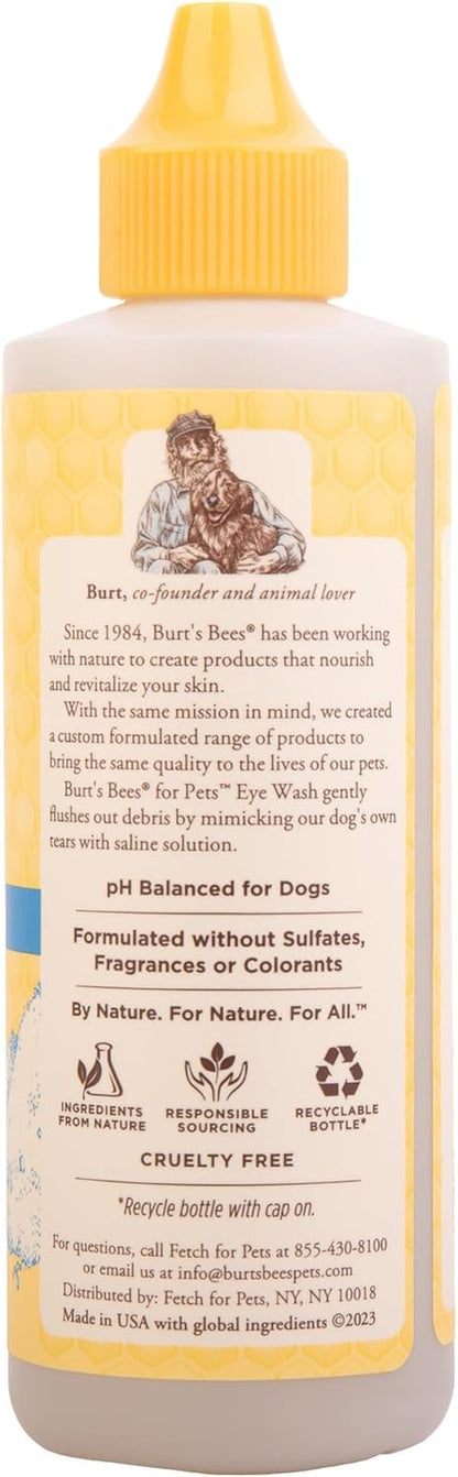 Eye Wash with Saline Solution for Dogs, 99.9% Natural Origin Formulas, Dog Eye Cleaner, Eye Wash for Dogs, Eye Treatment for Dogs, 4 Oz