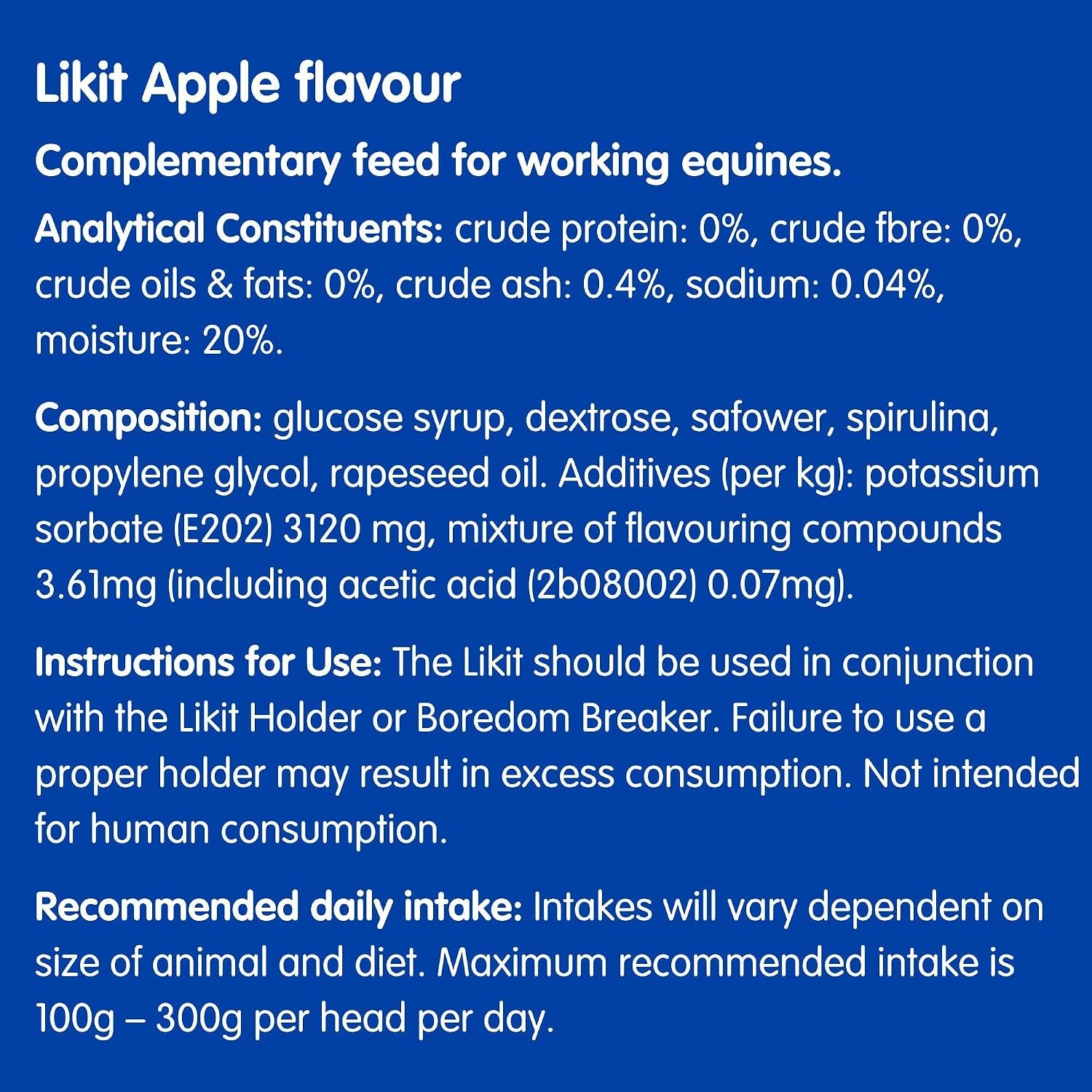 Horse Treat Apple Large Refill 650G | Tasty Horse Treat, Reduce Your Horse'S Boredom & Stress | Apple