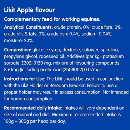 Horse Treat Apple Large Refill 650G | Tasty Horse Treat, Reduce Your Horse'S Boredom & Stress | Apple