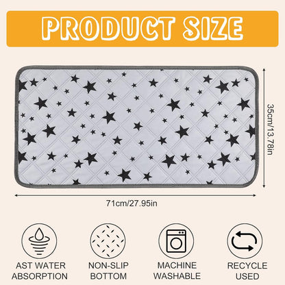 4 Pieces Guinea Pig Cage Liners Guinea Pig Fleece Bedding Absorbent Guinea Pig Accessories Reusable Washable Guinea Pig Pee Pad Non Slip Guinea Pig Mats for Cages with Patterns (14 X 28 Inch)