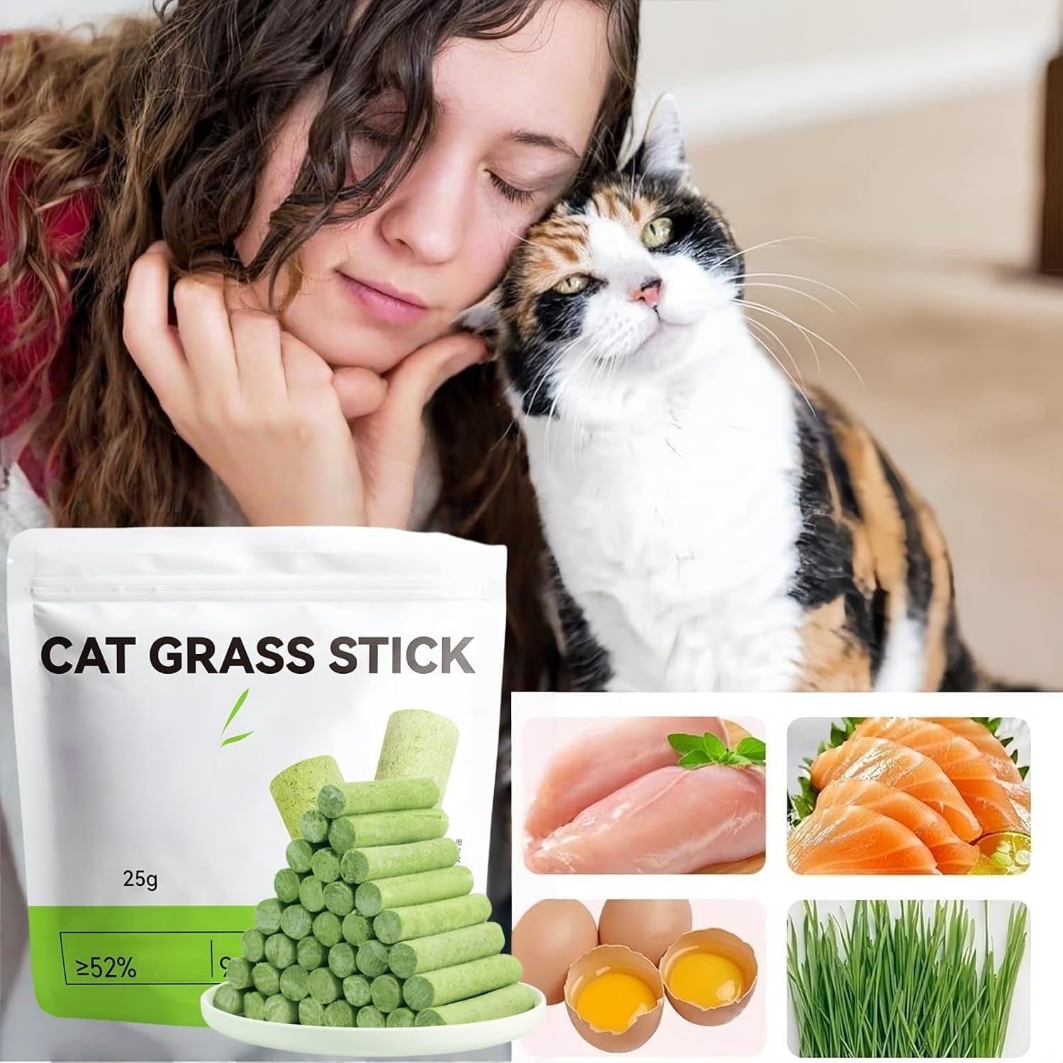 Cat Grass Teething Stick,Natural Catnip Chew Sticks,Catnip Sticks for Hairball Control,Cat Grass Dental Chew Sticks,Cat Dental Toy,Catnip Toys Sticks for Hairball Removal,Cat Teeth Cleaning Sticks