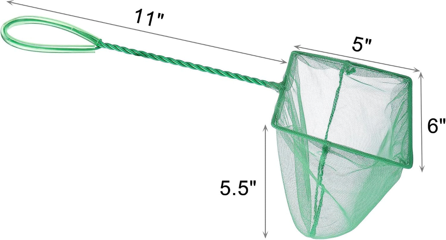 2 Pcs Aquarium Fish Net, Fine Mesh Quick Catch Fish Net for Fish Tank