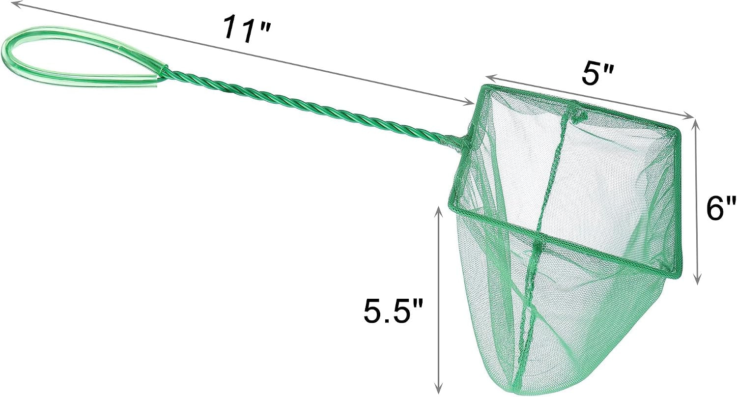 2 Pcs Aquarium Fish Net, Fine Mesh Quick Catch Fish Net for Fish Tank