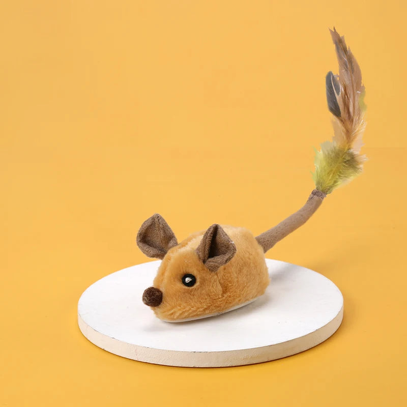 Smart Running Mouse Cat Toy Interactive Random Moving Electric Cat Teaser Toys Simulation Mice Kitten Self-Playing Plush Toys