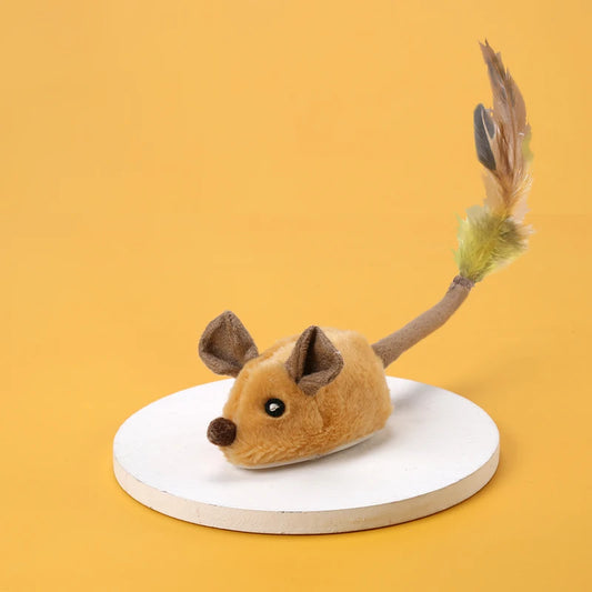 Smart Running Mouse Cat Toy Interactive Random Moving Electric Cat Teaser Toys Simulation Mice Kitten Self-Playing Plush Toys