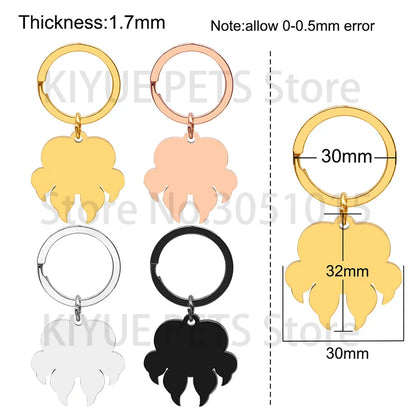 Custom 20Pcs/Set Pet Dog ID Tag Bone round Stainless Steel Plate Pendant Necklace Collar Pet Accessories