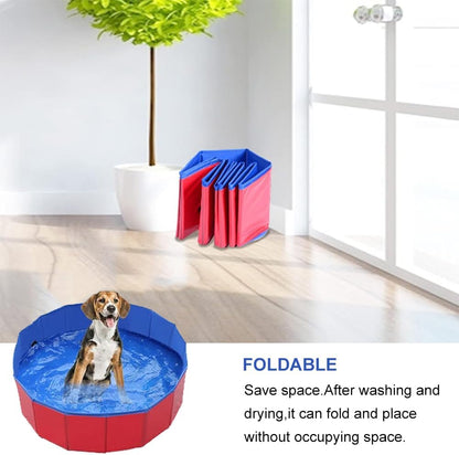 Foldable Dog Pool, Dog Pool for Small Dogs, Dog Swimming Pool, PVC Dog Pool, Swimming Pool for Dog, Non-Slip Paddling Pool for Dogs, Swimming Pool for Dog, Children'S Swimming Pool, 50 X 8 Cm, 1 Piece